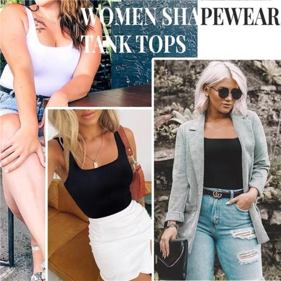 Women's Tummy Control Shapewear Tank - Picture 3 of 8